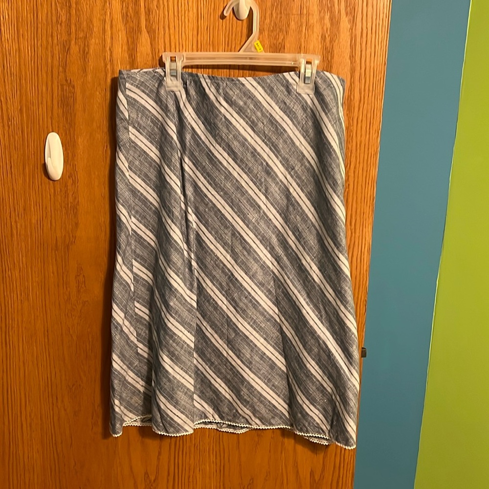 Lined Blue Striped Skirt Willii Smith Size 8